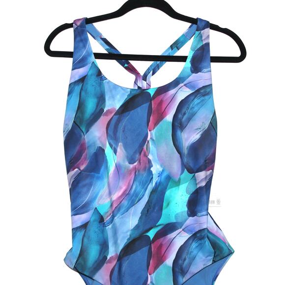 Athleta Malibu Printed One Piece Swimsuit NWT Size Large - Picture 5 of 8